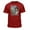 Red, variant on Teelocity Bob Ross Make Mistakes Into Birds Athletic Heather Short Sleeve Graphic Tee