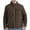 Coffee, variant on Men's Long Sleeve Shacket Casual Flannel Long Sleeve Plaid Button Down Lapel Cotton Shirt Jackets with Pockets