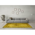 thumbnail image 3 of Ahgly Company Machine Washable Indoor Rectangle Medallion Yellow Traditional Area Rugs, 2' x 3', 3 of 4