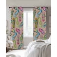 thumbnail image 2 of Summer Slippers Blackout Curtains 90 Inch Length 2 Panels Set for Living Room Bedroom, Watercolor Flip Flops Ocean Beach Light Brown Privacy Window Treatment Thermal Black Out Drapes 52"x90", 2 of 8