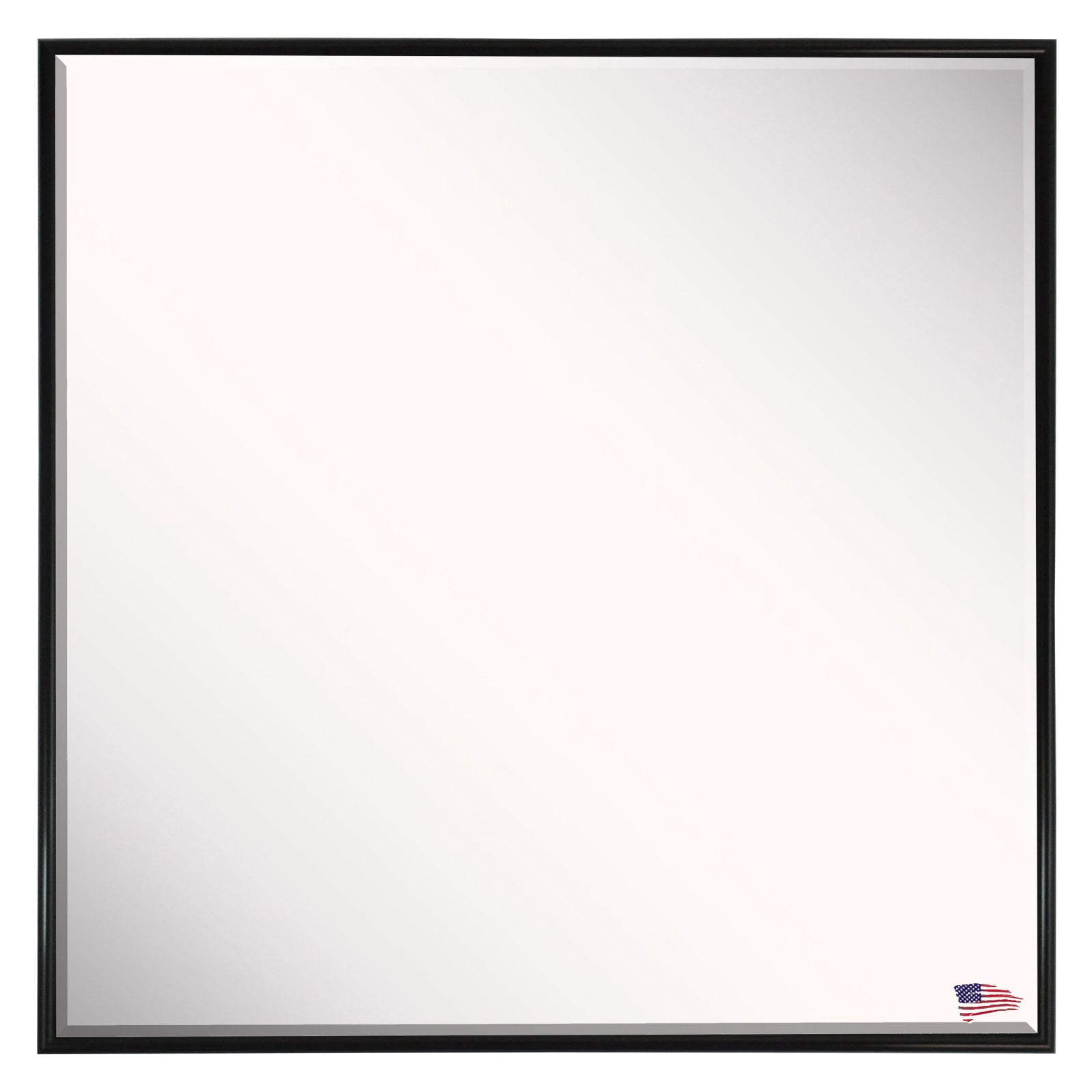 Rayne Mirrors Alpha Black Metal Wall Mirror - Beveled 30.25 X 30.25