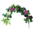 thumbnail image 3 of Guirnalda de rosas artificiales Simulación Decoración floral Colgante de pared para el hogar Vid de flor de rosa falsa, Púrpura Jumpingount HA8234-05B, 3 of 6