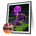 thumbnail image 1 of Cuadros Decorativos Taladro redondo completo pintura de diamante luna rosa mosaico dibujo de diamantes de imitación (NH1137) Sywqhk Nuevos Originales, 1 of 1