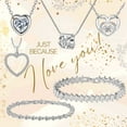 thumbnail image 3 of Oval Link Bracelet with White Diamond Cubic Zirconia, 3 of 5