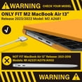 thumbnail image 3 of IBENZER Compatible with 2025 2024 2023 2022 MacBook Air 13 inch Case M4 A3240 M3 A3113 M2 A2681, Hard Shell Case with Keyboard Cover & Screen Film for Mac Air 13.6", Marigold, W-MAT13-KK-MAGD+2, 3 of 9
