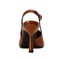 thumbnail image 3 of XYD Women Pointed Toe Slingback Pumps Stiletto Heels Buckled Back Strap Events Dinners Dress Shoes Size 13 Brown, 3 of 4