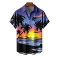 thumbnail image 5 of Men's Long Sleeve Hawaiian Print Pullover Shirt with Button Front and Pockets for Casual Wear, 5 of 6