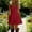 Red, variant on Cotton Linen Summer Sundresses for Women Red Mini Sleeveless Sleep Dress Ruffle Hem V Neck A Line Loose Fit Dresses