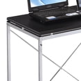 thumbnail image 5 of Metal & Synthetic Wood Writing Desk With Shelves - Black Style Contemporary Office, 5 of 5