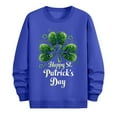 thumbnail image 6 of QUNYINEY Blue Sweatshirt Men St Patricks Day Casual Long Sleeve Crew Neck Tops Drop Shoulder Pullover Loose Sweatshirts, 6 of 8