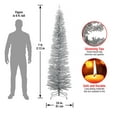 thumbnail image 3 of 7' Silver Tinsel Tree with Metal Stand, 3 of 4