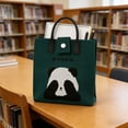 thumbnail image 4 of Women Canvas Tote Bag, Cute Panda Handbags, Casual Shoulder Work Bag for Shopping Travel Work (1PC, Army Green), 4 of 9