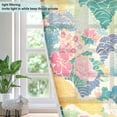 thumbnail image 4 of Yayeee Window Curtains Light Filtering 63"x42" Grommet Panel Pair Home Living Room Decor, Yellow Floral Wave, 4 of 7