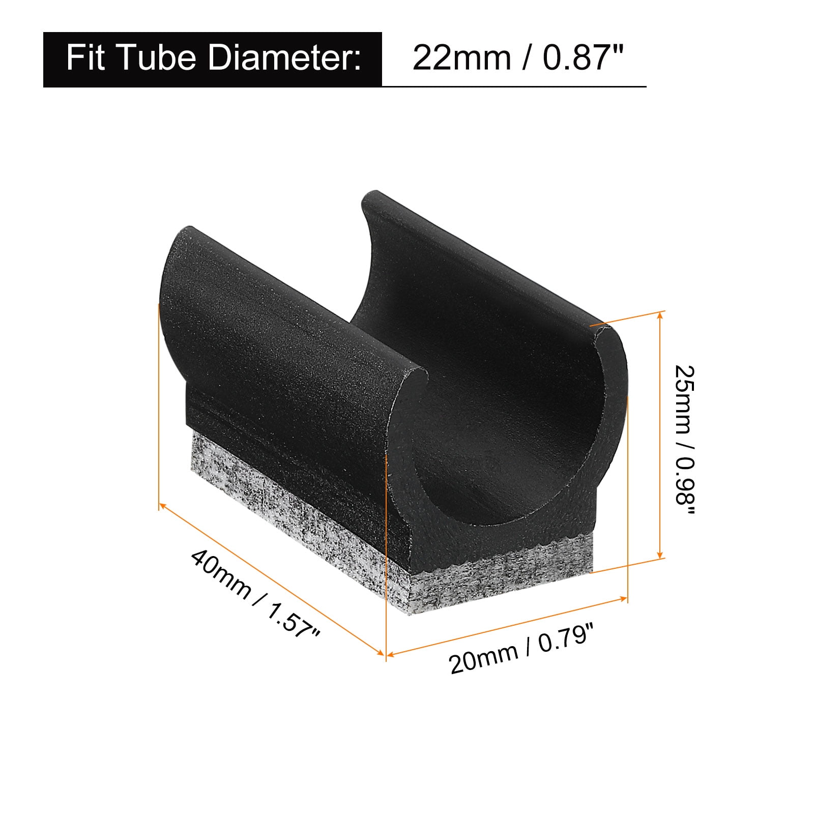 Uxcell 30 Pack Chair Legs Tips Caps with Felt Pads Fit 22mm Tube Legs, Black, Gray Pad