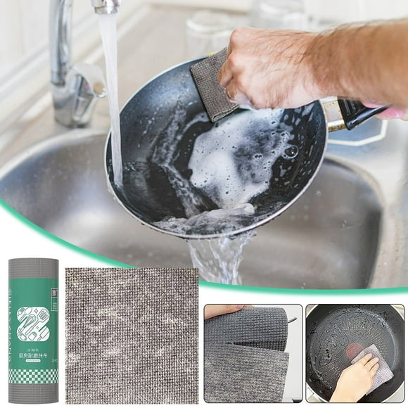 Kitchen Cloth Oil- Replacement for Steel Disposable Lazy Cloth Household Brush Pot Cloth Dishwashing Cloth