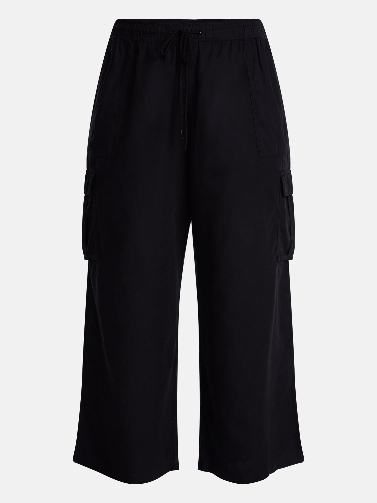 Terra & Sky Women's Plus Cropped Cargo Wide Leg Pants, Sizes 0X-4X