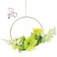 thumbnail image 2 of Round Bamboo Pendant Lighting Simulation Ribbon Lamp Decor For Friends Living Room 1Pcs, 2 of 4