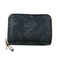 thumbnail image 2 of FAIOROI Black Compact PU Faux Leather Wallet - Cute Printed Zipper Closure Affordable Everyday Wallet for Women Teens, Small Secure Card Cash Holder,Size Free Size, 2 of 3