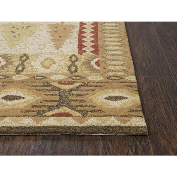 Alora Decor Itasca 8' x 10' Patchwork Brown/Green/Beige/Red Hand-Tufted Area Rug