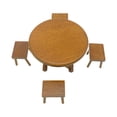 thumbnail image 2 of Juego de mesa de comedor de madera con modelo de silla, juguete de simulación, adornos artesanales Café, 2 of 9