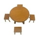 thumbnail image 2 of Mesa de comedor de madera para casa de muñecas, modelo de silla, para regalo de niños y niñas, escala 1:12 Café, 2 of 9