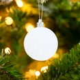 thumbnail image 6 of PEONAVET Velvet Christmas Ball for Xmas Tree Decoration 32pcs Flocked Shatterproof Xmas Ball Ornament for Indoor Holiday Decor-Assorted Hanging Christmas Bulbs Ornaments(White), 6 of 6