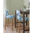 thumbnail image 2 of Sea Turtle Coastal Bar Stool Covers Set of 2, Blue Summer Beach Coral Jellyfish Stretch Washable Bar Chair Covers with Backs, Removable Pub Counter Height Chair Cover for Kitchen Dining Room Cafe, 2 of 7