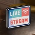 thumbnail image 3 of Live Streaming 3D Novelty Light Box, Multimedia Broadcast Wall Art, Ideal Decor for Content Creators (Height 12 inch, 30cm), 3 of 9
