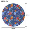 thumbnail image 6 of Pioneer Flower Floral Print Pattern Round Tablecloth 60"x60",Wrinkle Wipeable Table Cloth for Kitchen Dining Room Picnic Patio Party, 6 of 6