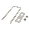 thumbnail image 2 of Unique Bargains M6 Thread 30mm Inner Width 304 Stainless Steel Square U Bolt w Hex Nut Plate, 2 of 2