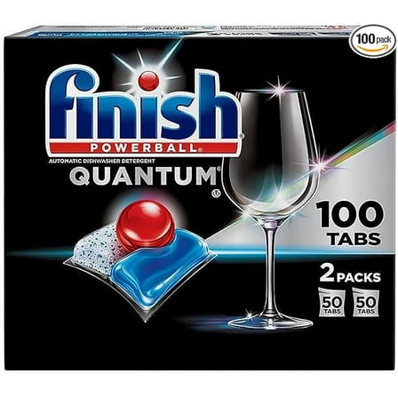 Finish Powerball Quantum Dishwasher Detergent Tabs, 100-count