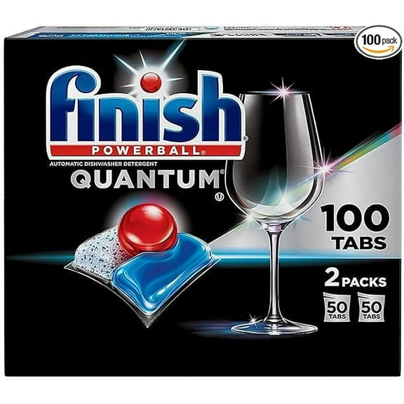 Finish Powerball Quantum Dishwasher Detergent Tabs, 100-count