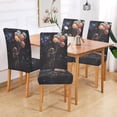 thumbnail image 2 of Yayeee 4 Pack Dining Chair Covers Stretch Parson Chairs Slipcovers Seat Protector, Black Watercolor Space, 2 of 6