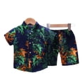 thumbnail image 2 of QUDDERR 1-4 Years Boys Shirt Shorts Set 2PCS,Toddler Hawaiian Sun Outfits,Kids Boys Short Sleeve Cotton 2 Piece Sets, 2 of 9