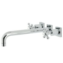 Kingston Brass KS6051BX Metropolitan Two-Handle 3-Hole Wall Mount Roman Tub Faucet in Polished Chrome