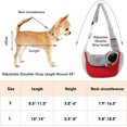 thumbnail image 5 of Bolsa para mascotas Bolsa de hombro Bolsa de mensajero para el pecho del perro saliente Bolsa portátil para mascotas Bolsa de transporte para perros y gatos Bolsa de mensajero para el pecho Bolsa para mascotas Naranja Gris S JM, 5 of 5