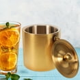 thumbnail image 2 of HOMEMAXS  Bar Beer Bucket KTV Ice Cube Large with Stand Container Golden, 2 of 8