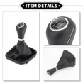 thumbnail image 5 of Unique Bargains Shift Knob with Boot Cover for Mercedes Benz W203 S203 Plastic Black 6 Speed Manual Stick Shifter Knob, 5 of 6