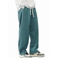thumbnail image 2 of Mens Corduroy Casual Pants Fashion Loose Fit Wide Leg Straight Sweatpants Elastic Waist Drawstring L, 2 of 9