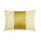 thumbnail image 1 of Funda de cojín lumbar decorativa HomeCentric dorada, 30 x 55 cm (12 x 22 pulgadas), con cuentas de seda artística y bordado a mano para sofá, cama y patio, estilo moderno y liso - Dorado brillante, 1 of 5