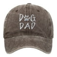 thumbnail image 1 of MIASHUI Outdoor Baseball Cap Dog Dad Embroidered Washed Trucker Hat,Bronze, 1 of 4