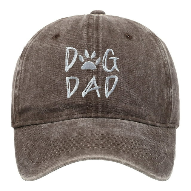 MIASHUI Outdoor Baseball Cap Dog Dad Embroidered Washed Trucker Hat,Bronze