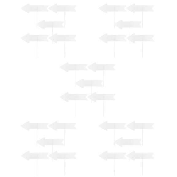 Hemoton 25 Pcs  Multi-function Blank Sign Lawn Directional Sign Wedding Directional Yard Sign with Stake