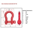 thumbnail image 5 of (20 Pack) 7/16" Anchor Shackle Forged Carbon Steel w/ Alloy Screw Pin Load Limit # 1.5 Tons (3,000 lbs) | Double Rust Protection Heavy Duty D Ring Shackle for Towing, Rigging & Vehicle Recovery, 5 of 8