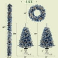 thumbnail image 6 of Enyopro Artificial Christmas Tree & Decoration Set, 4-Piece Pre-Lit Xmas Collection with 2 Entrance Trees, Garland and Wreath, 325 LED Lights & 840 Tips, Holiday Indoor Outdoor Décor, Blue, 6 of 7