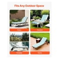 thumbnail image 6 of Chaise Lounge Cushions 2-Pack, 80x26x4 inch Outdoor Patio Lounger Cushions, Waterproof Sun Lounger Pads with Ties, Fade Resistant, Green & White Striped, 6 of 6