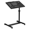thumbnail image 1 of Black Adjustable Height Steel Mobile Computer Desk, 1 of 9