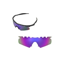 Walleva Purple Polarized Vented Replacement Lenses for Oakley M Frame Hybrid Sunglasses