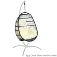thumbnail image 5 of Sunnydaze Penelope Resin Wicker Egg Hanging Chair with Cushions, Cream, 5 of 8