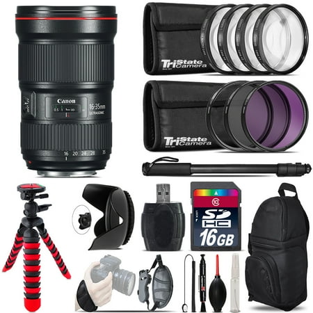 Canon 16-35mm 2.8L III USM Lens + Macro Filter Kit & More - 16GB Accessory Kit (International Version)